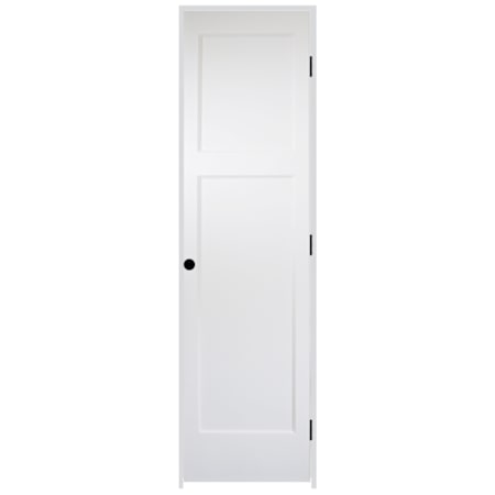 Trimlite 20" by 80" 2 Panel Bevel Shaker Left Handed Interior Prehung Passage Door with Black Hinges and 4-9/16" Door Jamb Unfinished