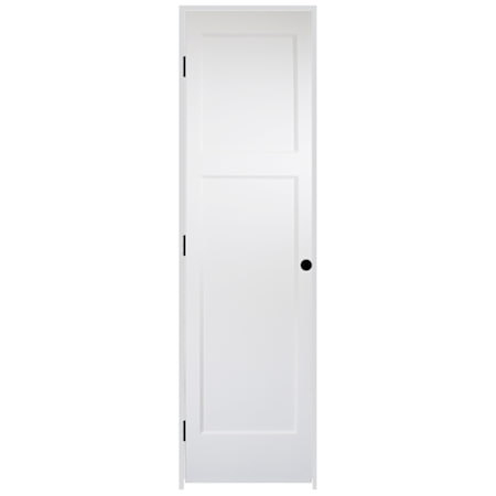 Trimlite 20" by 80" 2 Panel Bevel Shaker Right Handed Interior Prehung Passage Door with Black Hinges and 6-9/16" Door Jamb Unfinished