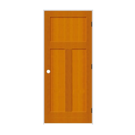 Trimlite 24" by 80" 1+2-Panel Shaker Left Handed Interior Prehung Passage Door with Black Hinges and 6-9/16" Door Jamb Douglas Fir