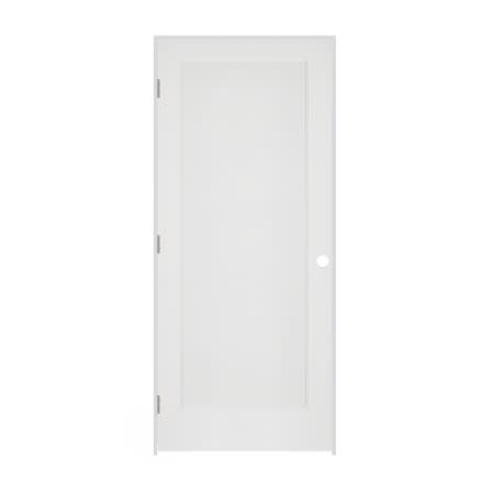 Trimlite 24" by 80" 1-Panel Colonial Right Handed Ovolo Edge Interior Prehung Passage Door with Satin Nickel Hinges and 7 1/4" Door Jamb Primed