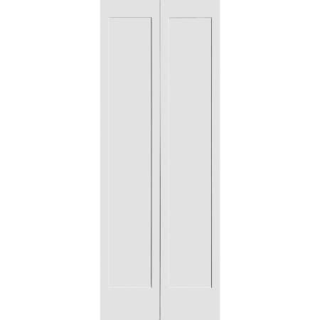 Trimlite 24 Inch by 79 Inch Flat 1-Panel Shaker Interior Bifold Door with Installation Hardware Primed