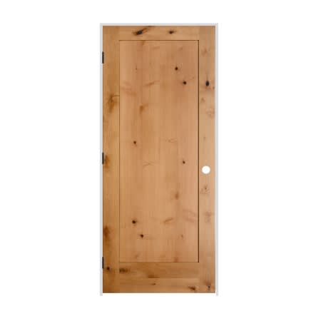 Trimlite 24" by 80" 1-Panel Shaker Right Handed Interior Prehung Passage Door with Black Hinges and 4-9/16" Door Jamb Knotty Alder