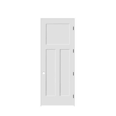 Trimlite 24" by 96" Shaker 1+2-Panel Left Hand Handed Interior Pre-Hung Passage Door with Oil Rubbed Bronze Hinges and 6-9/16" Door Jamb Primed