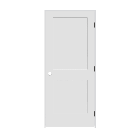 Trimlite 34" by 84" Shaker 2 Panel Left Handed Interior Prehung Passage Door with Oil Rubbed Bronze Hinges and 4-9/16" Door Jamb Primed