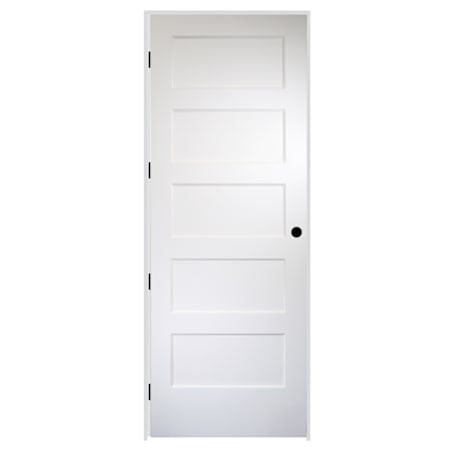 Trimlite 34" by 96" 5 Panel Bevel Shaker Right Handed Interior Prehung Passage Door with Black Hinges and 6-9/16" Door Jamb Unfinished