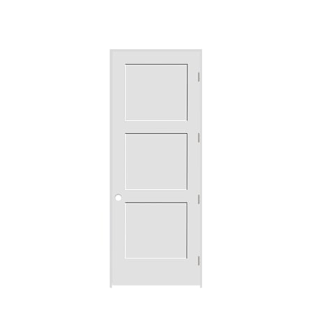 Trimlite 34" by 96" Shaker 3-Panel Left Hand Handed Interior Pre-Hung Passage Door with Oil Rubbed Bronze Hinges and 6-9/16" Door Jamb Primed