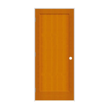Trimlite 26" by 80" 1-Panel Shaker Right Handed Interior Prehung Passage Door with Brushed Chrome Hinges and 4-9/16" Door Jamb Douglas Fir