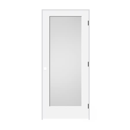 Trimlite 26" by 80" 1-Lite Shaker Left Handed Interior Prehung Passage Door with Oil Rubbed Bronze Hinges and 7-1/4" Door Jamb Primed