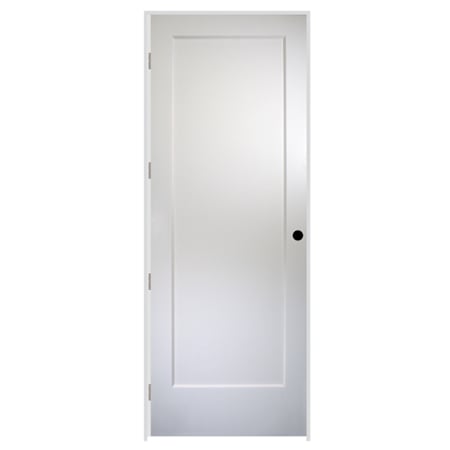 Trimlite 26" by 96" 1 Panel Bevel Shaker Right Handed Interior Prehung Passage Door with Brushed Chrome Hinges and 4-9/16" Door Jamb Unfinished