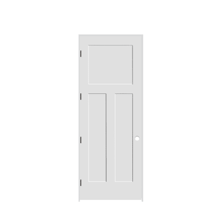 Trimlite 26" by 96" Shaker 1+2-Panel Mission Right Hand Handed Interior Pre-Hung Passage Door with Oil Rubbed Bronze Hinges and 4-9/16" Door Jamb Primed