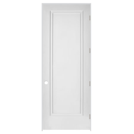 Trimlite 26" by 96" 1-Panel Colonial Right Handed Interior Prehung Passage Door with Satin Nickel Hinges and 4-9/16" Door Jamb Primed
