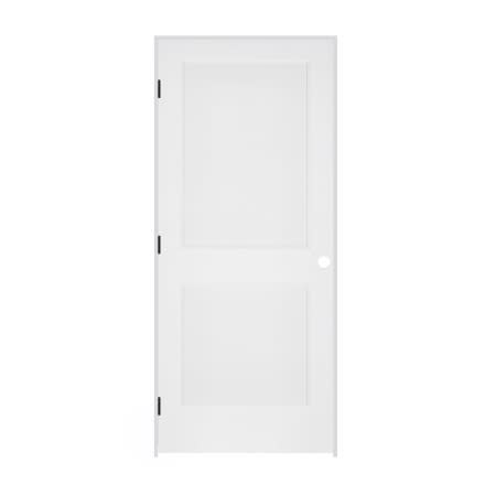 Trimlite 28" by 80" 2-Panel Colonial Right Handed Ovolo Edge Interior Prehung Passage Door with Black Hinges and 7-1/4" Door Jamb Primed
