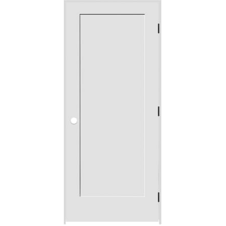 Trimlite 28" by 80" 1-Panel Shaker Left Handed Interior Prehung Passage Door with Black Hinges and 4-9/16" Door Jamb Primed