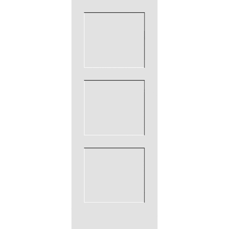 Trimlite 28" by 80" Shaker 3-Panel Interior Slab Passage Door Primed