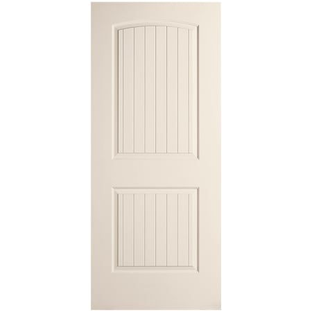 Trimlite 28" x 80" Primed 2-Panel Arch Top V-Groove Santa Fe Molded Hollow Core Slab Door Primed