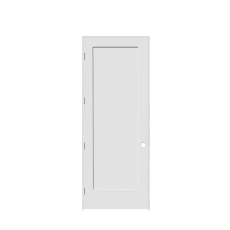 Trimlite 28" by 96" Shaker 1-Panel Right Hand Handed Interior Pre-Hung Passage Door with Satin Nickel Hinges and 4-9/16" Door Jamb Primed