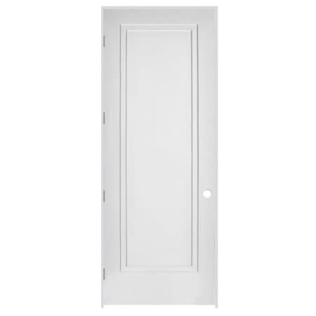 Trimlite 28" by 96" 1-Panel Colonial Left Handed Interior Prehung Passage Door with Satin Nickel Hinges and 7-1/4" Door Jamb Primed
