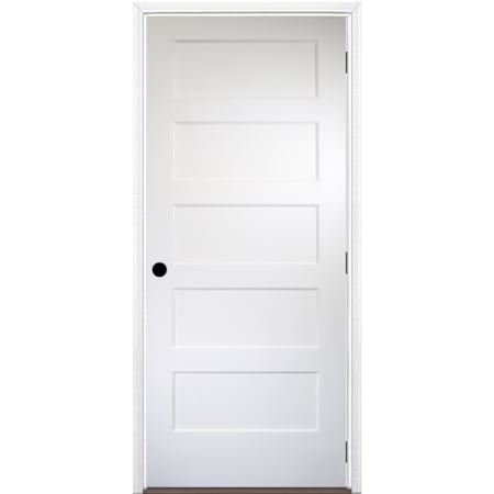 Trimlite 30" by 80" 5 Panel Bevel Shaker Interior Slab Passage Door Unfinished