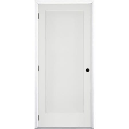 Trimlite 30" by 80" 1-Panel Colonial Right Handed Ovolo Edge Prehung Fire Rated Passage Door with Brushed Chrome Hinges and 6 9/16" Door Jamb - Bronze Sill Primed