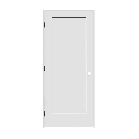Trimlite 30" by 80" 1-Panel Shaker Right Handed Interior Prehung Fire Rated Passage Door with Black Hinges and 6 9/16" Door Jamb - Mill Sill Primed