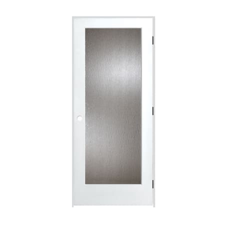 Trimlite 30" by 80" 1 Rain Glass Lite Left Handed Ovolo Edge Interior French Door with Oil Rubbed Bronze Hinges and 7-1/4" Door Jamb Primed