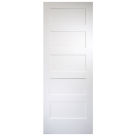 Trimlite 30" by 80" 5 Panel Bevel Shaker Interior Slab Passage Door Unfinished