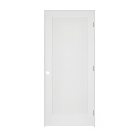 Trimlite 30" by 80" 1-Panel Colonial Left Handed Ovolo Edge Interior Prehung Passage Door with Satin Nickel Hinges and 6 9/16" Door Jamb Primed
