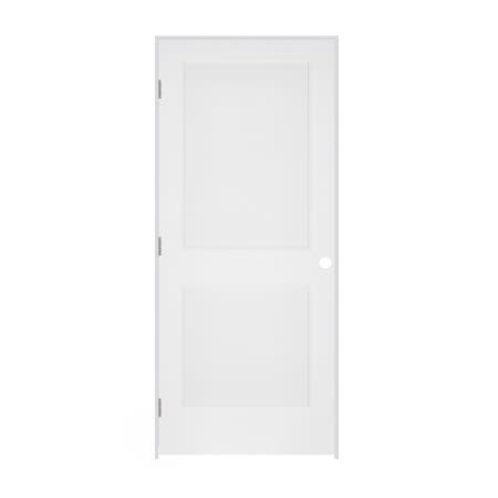 Trimlite 30" by 80" 2-Panel Colonial Right Handed Ovolo Edge Interior Prehung Passage Door with Satin Nickel Hinges and 4-9/16" Door Jamb Primed
