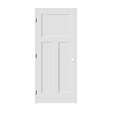 Trimlite 30" by 80" 1+2-Panel Shaker Right Handed Interior Prehung Passage Door with Oil Rubbed Bronze Hinges and 4-9/16" Door Jamb Primed