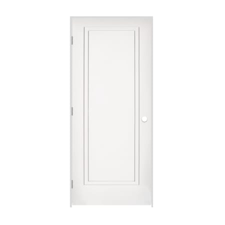 Trimlite 30" by 80" 2-Step Shaker 1-Panel Right Handed Interior Pre-Hung Passage Door with Satin Nickel Hinges and 4-9/16" Door Jamb Primed