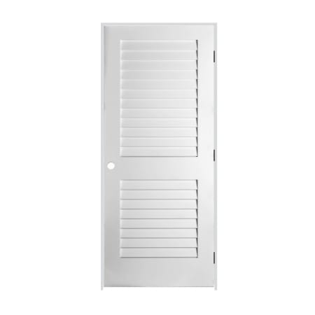 Trimlite 30" by 80" Louver Right Handed Pre-Hung Interior Passage Door with 7-1/4" Door Jamb and Black Hinges Primed