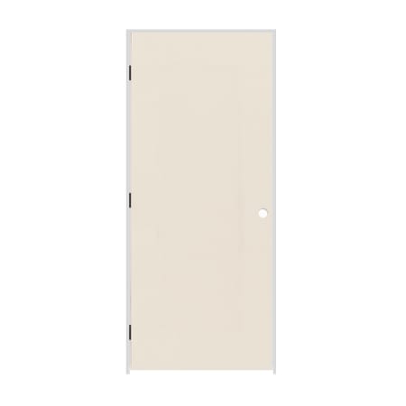 Trimlite 30" x 80" Primed Hardboard Solid Core Flush 6-9/16" Jamb Right Hand Prehung Door with Oil Rubbed Bronze Hinges Primed