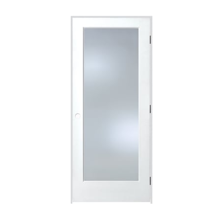 Trimlite 30" by 84" 1 Clear Glass Lite Left Handed Ovolo Edge Interior French Door with Oil Rubbed Bronze Hinges and 4-9/16" Door Jamb Primed