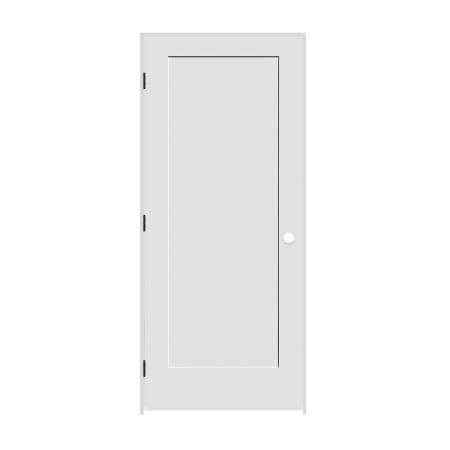 Trimlite 30" by 84" Shaker 1 Panel Right Handed Interior Prehung Passage Door with Oil Rubbed Bronze Hinges and 4-9/16" Door Jamb Primed