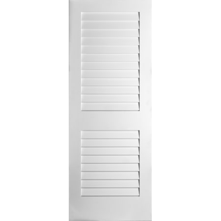 Trimlite 30" W x 84" H Plantation Full Louver Primed Solid Core Interior Passage Door Slab Primed