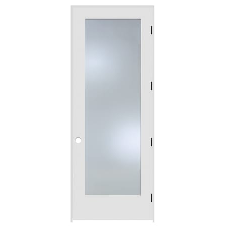 Trimlite 30" by 96" 1 Clear Glass Lite Left Handed Ovolo Edge Interior French Door with Black Hinges and 4-9/16" Door Jamb Primed