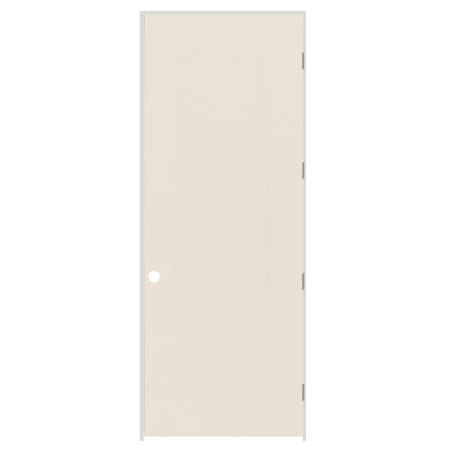 Trimlite 30" x 96" Primed Hardboard Hollow Core Flush 4-9/16" Jamb Left Hand Prehung Door with Satin Nickel Hinges Primed
