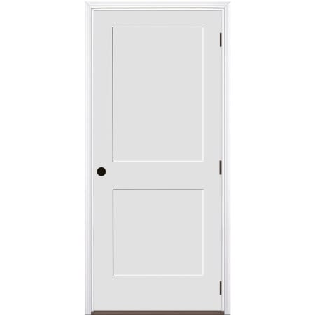 Trimlite 32" by 80" 2-Panel Shaker Left Handed Interior Prehung Fire Rated Passage Door with Black Hinges and 6 9/16" Door Jamb - Bronze Sill Primed