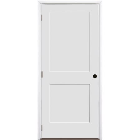Trimlite 32" by 80" 2-Panel Shaker Right Handed Interior Prehung Fire Rated Passage Door with Black Hinges and 4 9/16" Door Jamb - Bronze Sill Primed