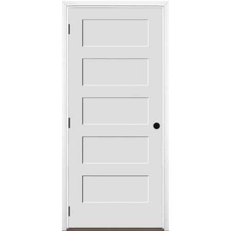 Trimlite 32" by 80" 5-Panel Shaker Right Handed Interior Prehung Fire Rated Passage Door with Black Hinges and 4 9/16" Door Jamb - Mill Sill Primed