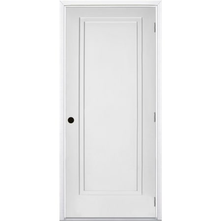 Trimlite 32" by 80" 2-Step Shaker Left Handed Interior Prehung Fire Rated Passage Door with Brushed Chrome Hinges and 4 9/16" Door Jamb - Mill Sill Primed