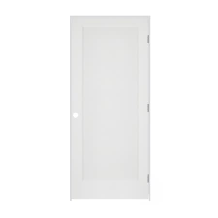 Trimlite 32" by 80" 1-Panel Colonial Left Handed Ovolo Edge Interior Prehung Passage Door with Brushed Chrome Hinges and 6 9/16" Door Jamb Primed