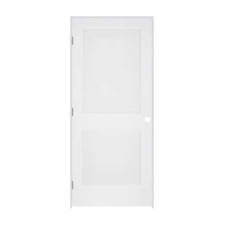 Trimlite 32" by 80" 2-Panel Colonial Right Handed Ovolo Edge Interior Prehung Passage Door with Brushed Chrome Hinges and 4-9/16" Door Jamb Primed