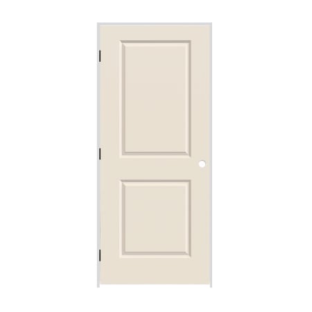 Trimlite 32" x 80" Primed 2-Panel Carrera Molded Solid Core 4-9/16" Jamb Right Hand Prehung Door with Black Hinges Primed