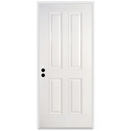 Trimlite Traditional True 4 Panel 32" by 80" Right Handed Pre-Hung Exterior Entry Door with 6-9/16" Door Jamb Primed