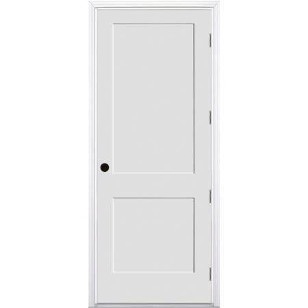 Trimlite 32" by 96" 2-Panel Shaker Left Handed Interior Prehung Fire Rated Passage Door with Satin Nickel Hinges and 6 9/16" Door Jamb - Mill Sill Primed