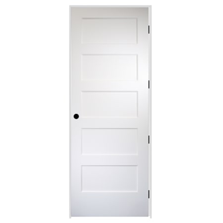 Trimlite 32" by 96" 5 Panel Bevel Shaker Left Handed Interior Prehung Passage Door with Oil Rubbed Bronze Hinges and 6-9/16" Door Jamb Unfinished