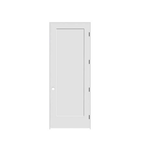 Trimlite 32" by 96" Shaker 1-Panel Left Hand Handed Interior Pre-Hung Passage Door with Black Hinges and 6-9/16" Door Jamb Primed