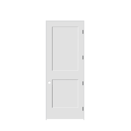 Trimlite 32" by 96" Shaker 2-Panel Left Hand Handed Interior Pre-Hung Passage Door with Black Hinges and 6-9/16" Door Jamb Primed