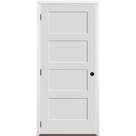 Trimlite 36" by 80" 4-Panel Shaker Right Handed Interior Prehung Fire Rated Passage Door with Oil Rubbed Bronze Hinges and 4 9/16" Door Jamb - Mill Sill Primed